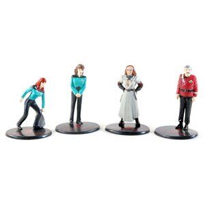Star Trek Lot Of 4 3" PVC Figures Crusher Troi Scotty B'Etor Next Generation